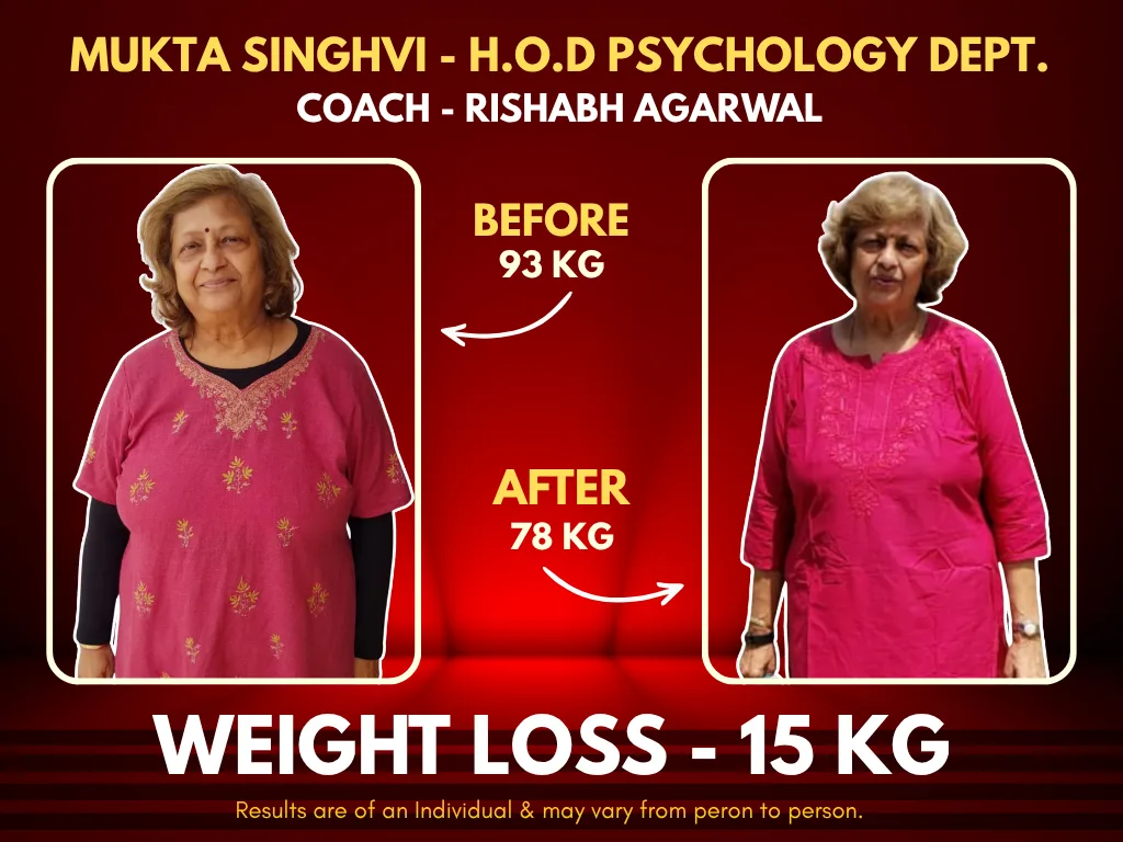 Mukta Singhvi before and after transformation