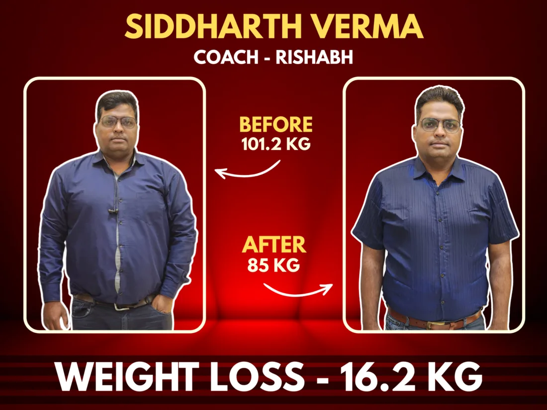 Siddharth Verma before and after transformation